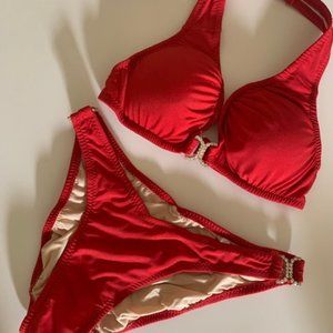 Pageant or Bodybuilding Suit- Red Size 4